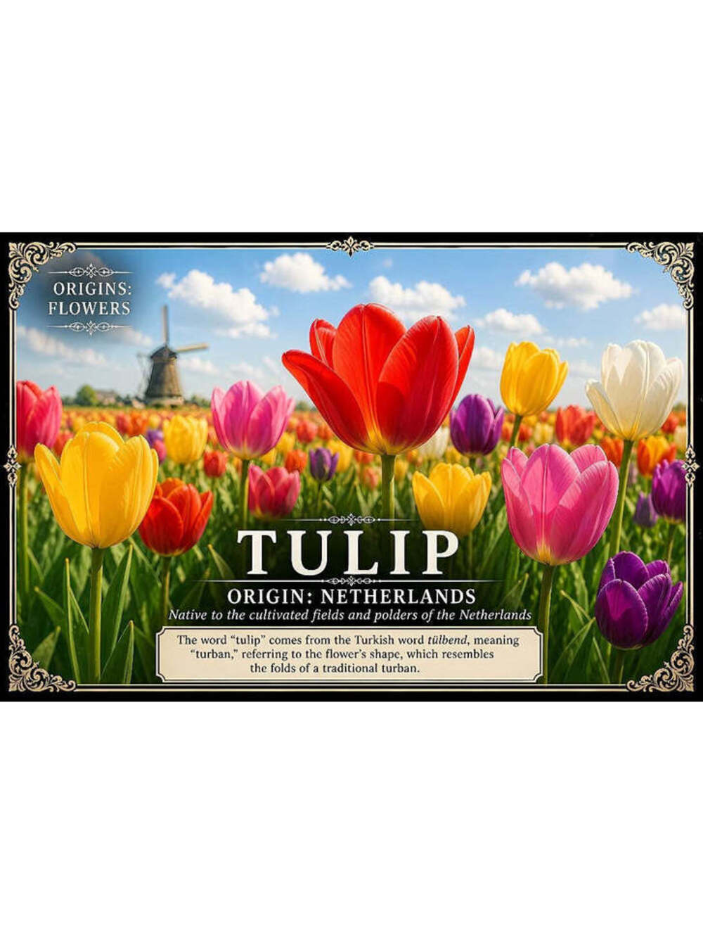 4642 Tulip Floral Definitions 8x10 Glossy Print